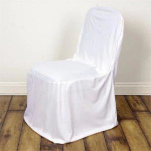 White Stretch Slim Fit Scuba and Wrinkle Free Durable 300 Chair Covers